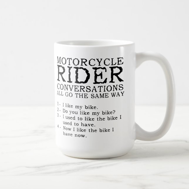 Motorrad-Gesprächs-lustige Tasse (Rechts)