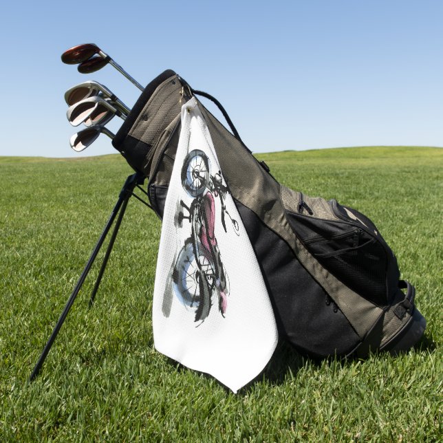 Motorrad Golfhandtuch (Gras)
