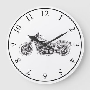 Motorrad Große Wanduhr