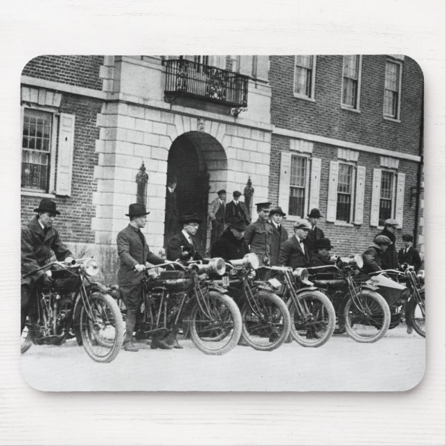 Motorrad-Gruppe, frühe 1900s Mousepad (Vorne)