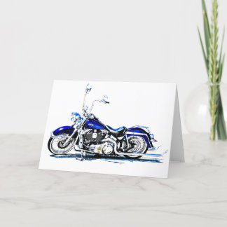 Motorrad-Grußkarte Feiertagskarte