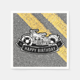 Motorrad-Happy Geburtstag Party Servieren Serviette