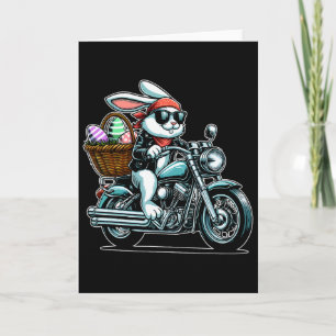 Motorrad-Hase Ostern Biker Eier 1 Karte