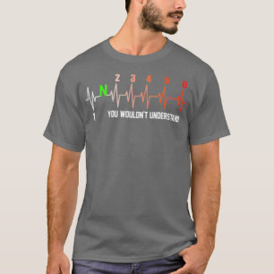 Motorrad-Heartbeat 1 Runter 5 hoch T-Shirt
