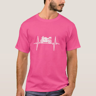 Motorrad-Heartbeat-Biker-EKG-Line-Frequenzumtrieb T-Shirt
