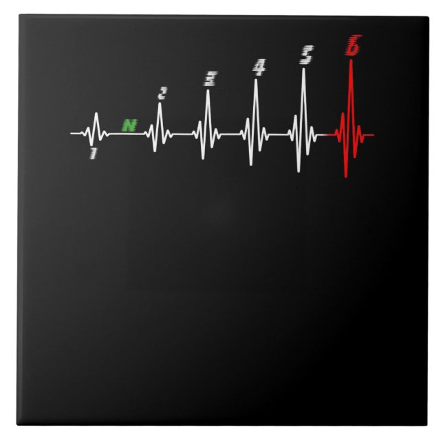 Motorrad-Heartbeat-Speed-Bike-Motocross Fliese (Vorderseite)