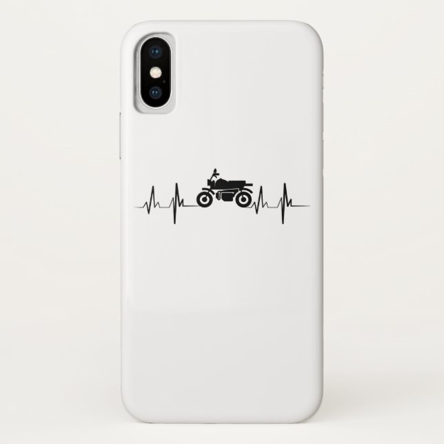 Motorrad-Herzschlag-Radfahrer-GIF Case-Mate iPhone Hülle (Rückseite)