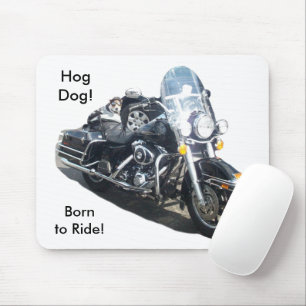 Motorrad Hog Dog Born To Ride Russell Terrier Mousepad