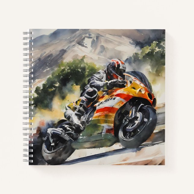 Motorrad-Höhepunkt Notizbuch (Vorderseite)