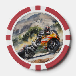 Motorrad-Höhepunkt Pokerchips