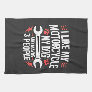 Motorrad-Hundebesitzer-Humor Geschirrtuch