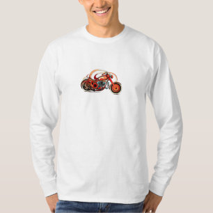 Motorrad in spielerischen Linien T-Shirt