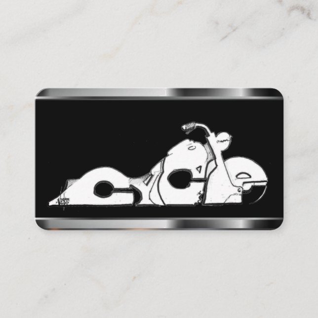 Motorrad-Karte für Schwarze Vorlage Visitenkarte (Vorderseite)