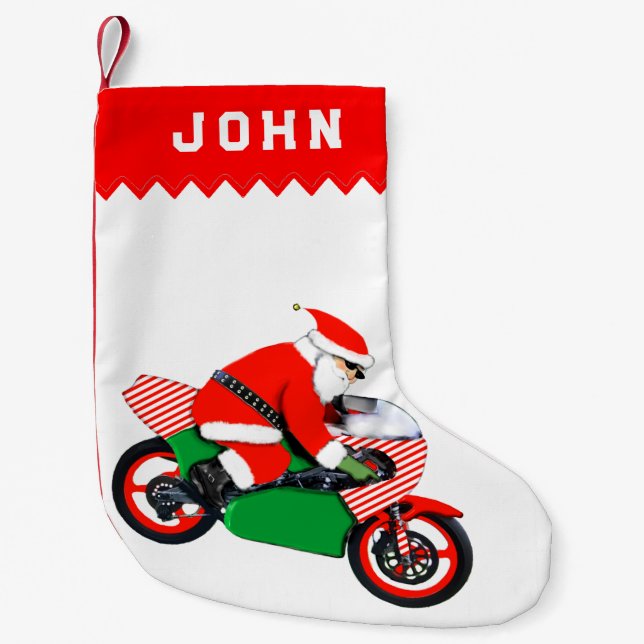 Motorrad Kleiner Weihnachtsstrumpf (Vorderseite)