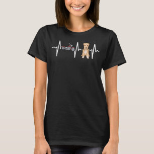 Motorrad Lakeland Terrier Heartbeat Dog T-Shirt