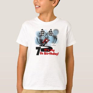 Motorrad-laufender 7. Geburtstag T-Shirt
