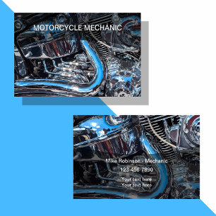 Motorrad-Mechanische, zweiseitige Visitenkarten Visitenkarte