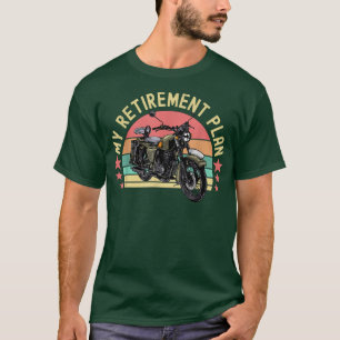 Motorrad Mein Rentenplan Vintage Biker Fahren T-Shirt