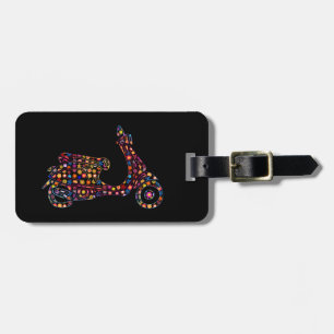 Motorrad mit Blume Gepäckanhänger