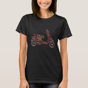 Motorrad mit Blume T-Shirt
