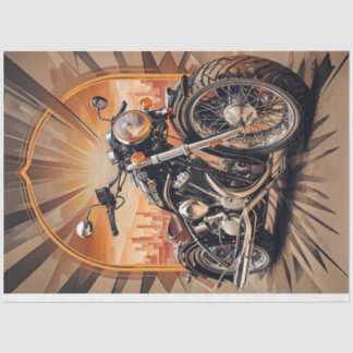 Motorrad mit farbenprächtigem Farbenpapier Seidenpapier