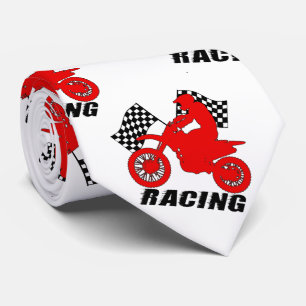 Motorrad-Motocross Racing Karo Flag Necktie Krawatte