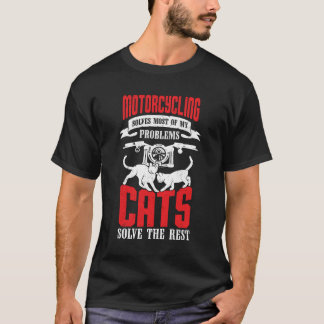 Motorrad Motorrad Cat Lover Biker Geschenk T-Shirt