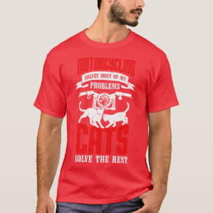 Motorrad Motorrad Cat Lover Biker Geschenk T-Shirt