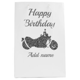 Motorrad-/Motorrad-personalisierte Geschenktasche Mittlere Geschenktüte