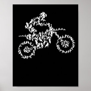 Motorrad-Motorrad-Silhouette Poster