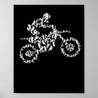 Motorrad-Motorrad-Silhouette Poster