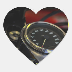 Motorrad Motorradfahrer Biker Fahrer Herz-Aufkleber