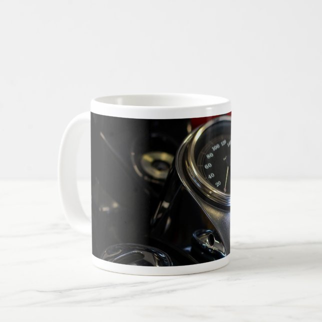 Motorrad Motorradfahrer Biker Fahrer Kaffeetasse (Vorderseite Links)