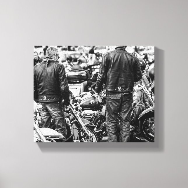 Motorrad-Motorradfahrer - Details Leinwanddruck (Vorderseite)