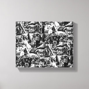 Motorrad-Motorradfahrer - Details Leinwanddruck