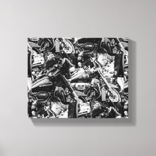Motorrad-Motorradfahrer - Details Leinwanddruck