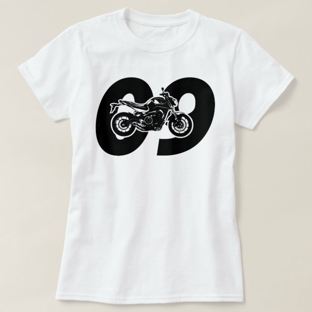 Motorrad MT09 FZ09 Yamahas MT-09 FZ-09 T-Shirt (Design vorne)