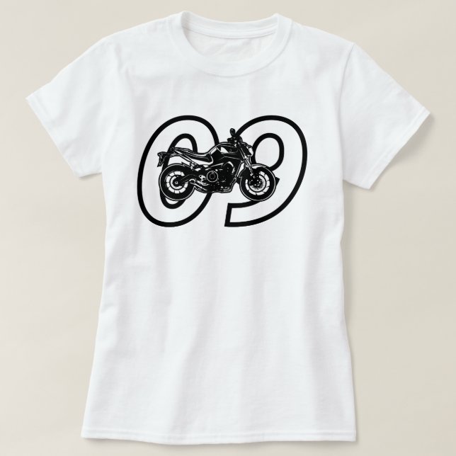Motorrad MT09 FZ09 Yamahas MT-09 FZ-09 T-Shirt (Design vorne)