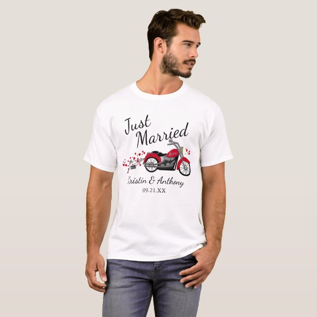 Motorrad nur verheiratet T-Shirt (Vorne ganz)