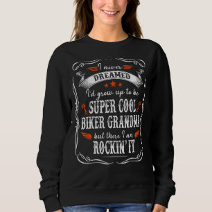 Motorrad Oma Biker Vintag Großmutter Outfi Sweatshirt