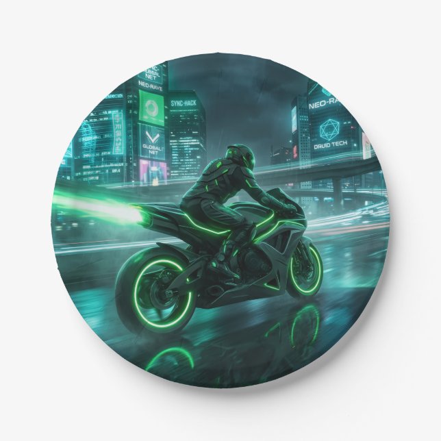 Motorrad-Papierplatten Pappteller (Vorderseite)