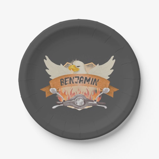 Motorrad Pappteller (Vorderseite)