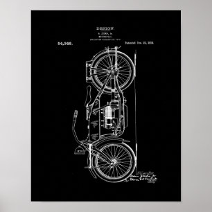 Motorrad-Patent-Kunstposter Vintage-Motorrad Poster