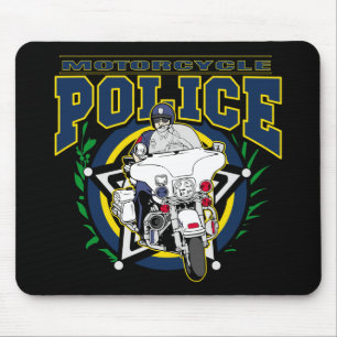 Motorrad-Polizei Mousepad