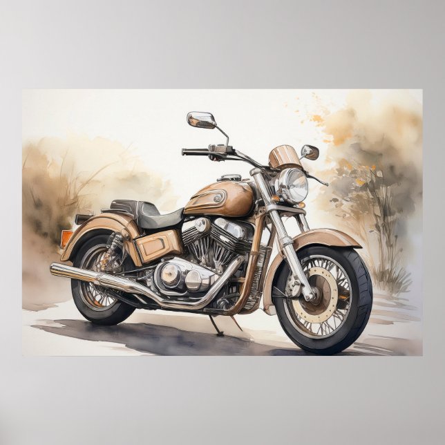 Motorrad-Poster Poster (Vorne)