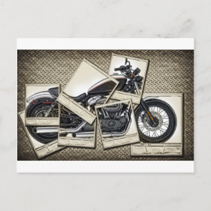 Motorrad Postkarte