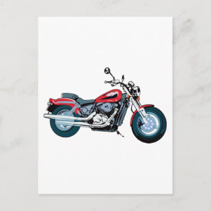 Motorrad Postkarte
