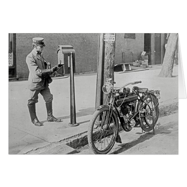 Motorrad Postman, 1909 (Vorderseite (Horizontal))