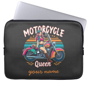 Motorrad Queen Nice Biker Girl Geschenk Motorradfa Laptopschutzhülle