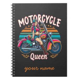 Motorrad Queen Nice Biker Girl Geschenk Motorradfa Notizblock